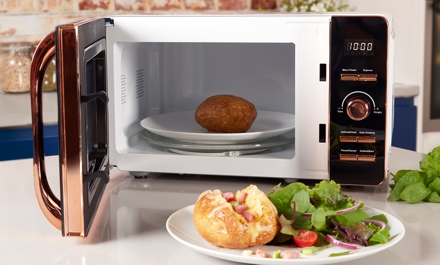 Image 8: Tower 20L Rose Gold Digital Microwave