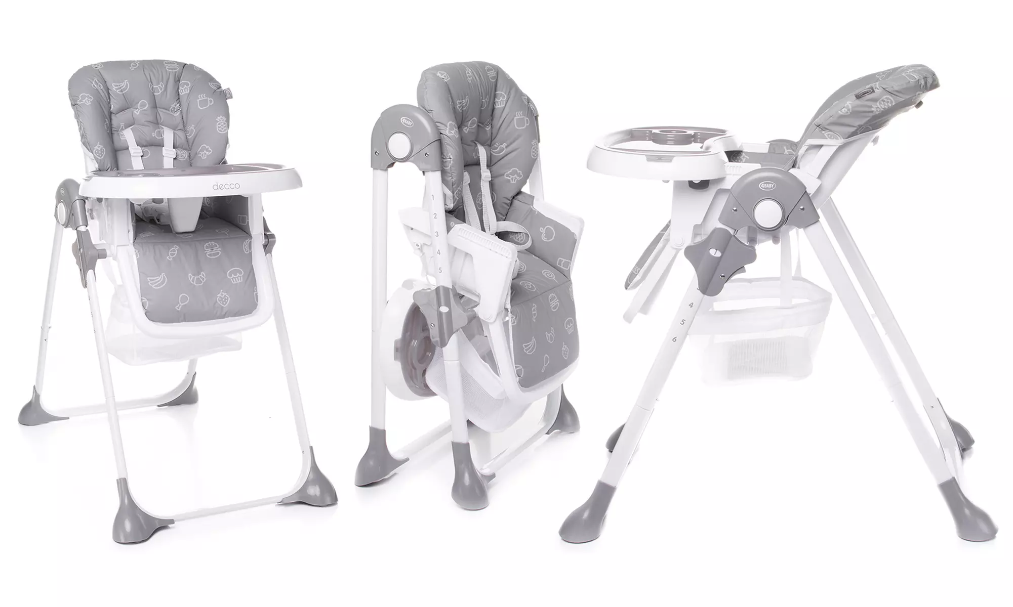 Chaise haute pliable et ajustable Decco de 4Baby - Primary Image