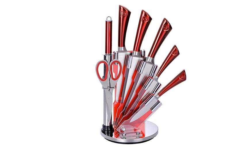 Image 5: 8-Piece Knife Set With Stand