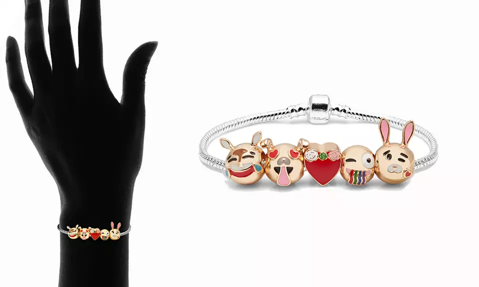 1, 2 ou 3 bracelet Emoji 5 charms - Primary Image