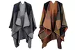 1x oder 2x stilvoller Poncho in der Farbe nach Wahl für Damen - Second Medium