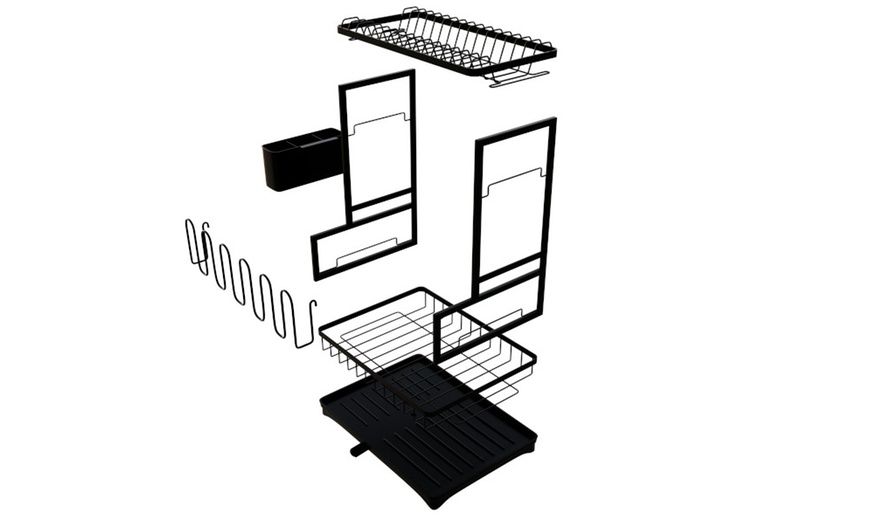 Image 10: Homiu Dish Drainer Racks with Automatic Drainage
