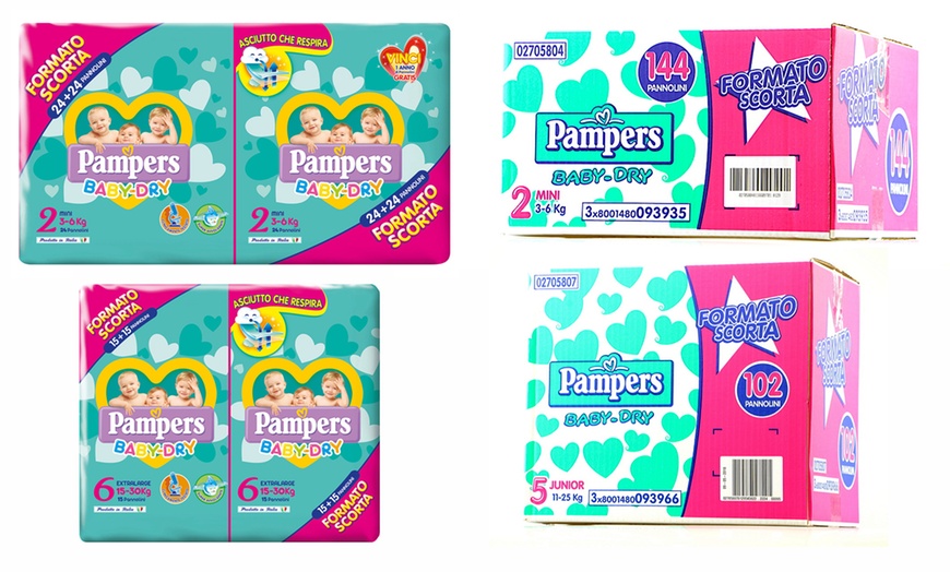 Image 1: Pannolini Pampers Baby Dry Duo