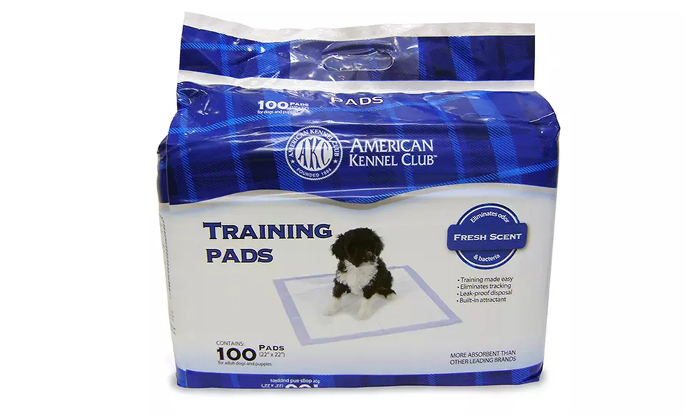 100-Pack of American Kennel Club Puppy-Training Pads - Second Medium