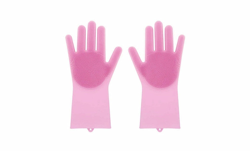 Image 6: Silicone Dish Washing Gloves
