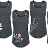 Image 1: Women's Spring Floral Side Hit Tanks. Plus Sizes Available.