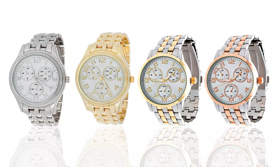 Via Nova Accented or Solid Colored Alloy Watches - Primary Image