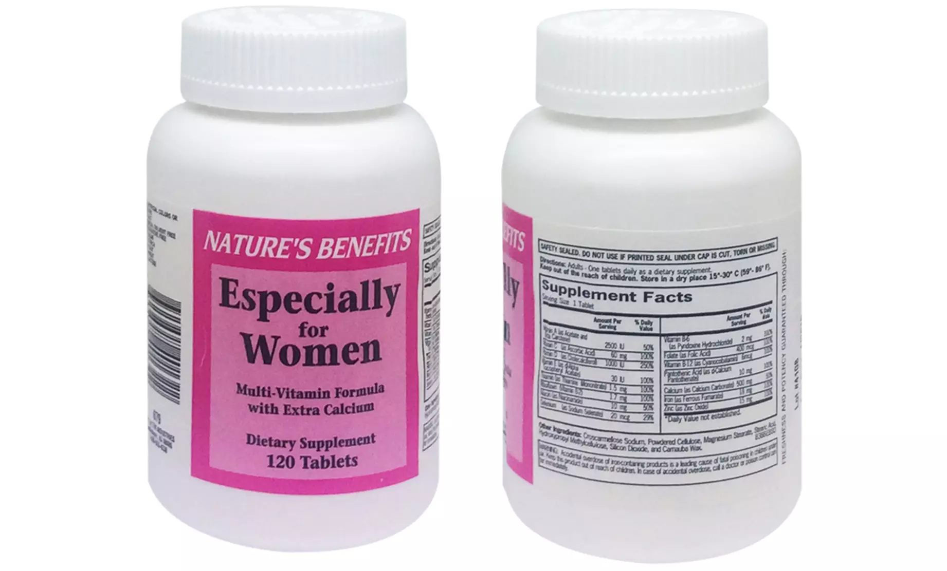 Nature's Benefits Especially for Women Multi-Vitamin Supplements (1- or 2-Pack of 120-Count Bottles) - Second Medium