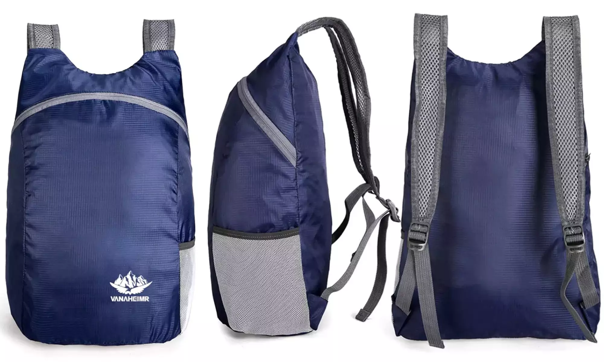 1 of 2 waterbestendige en opvouwbare rugzakken in kleur naar keuze