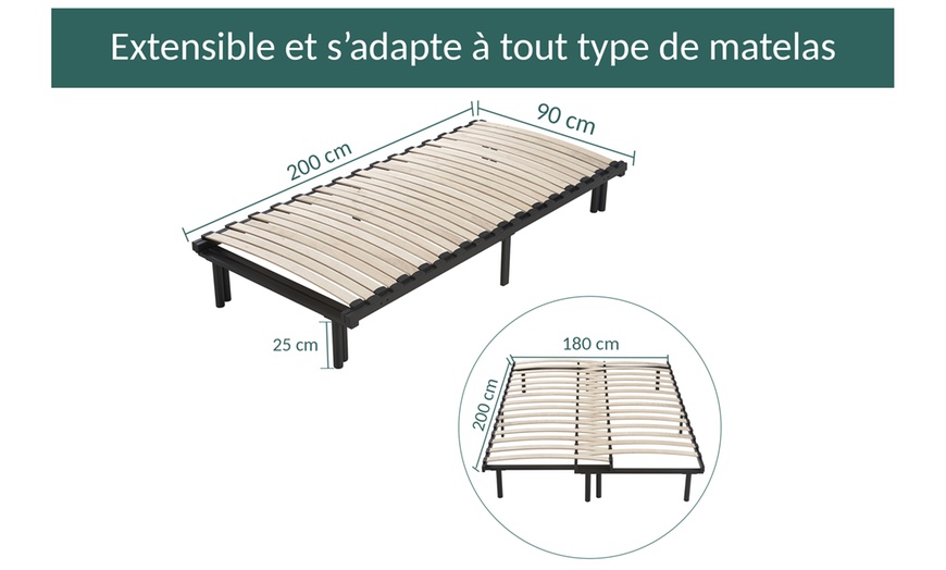 Image 7: Somier extensible de 90 a 180 cm de Sampur
