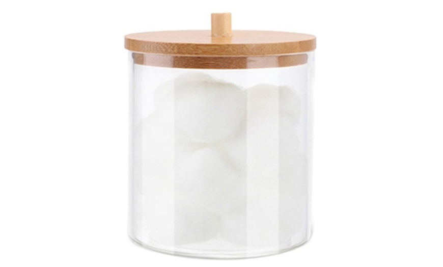 Image 10: Clear storage containers with Bamboo lids