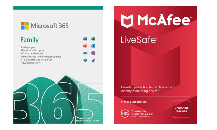 Image 3: Microsoft 365 for 1-6 Users with McAfee LiveSafe