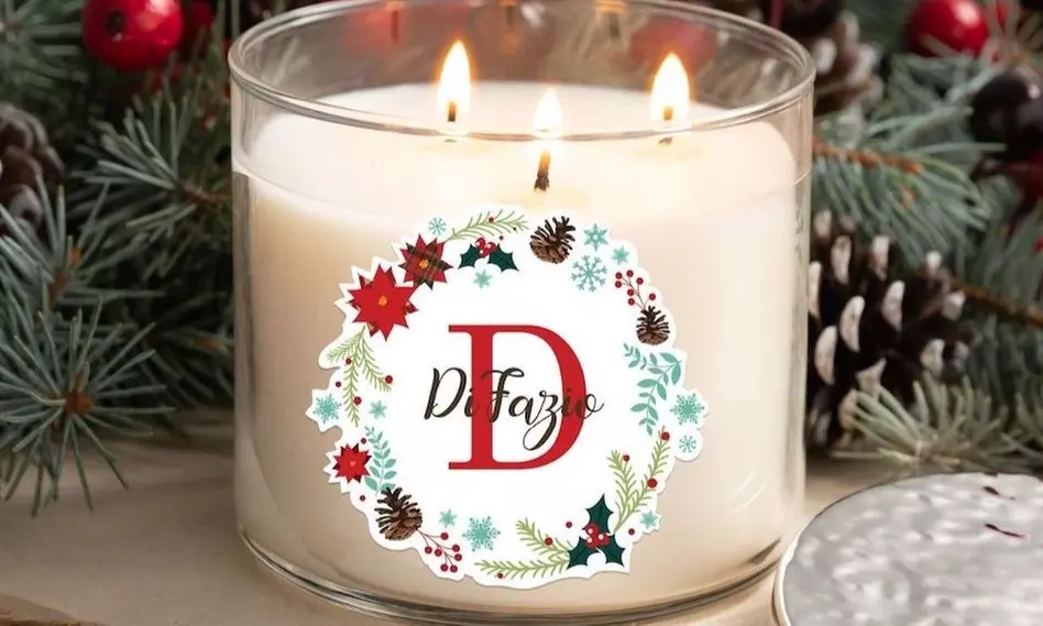 Create Custom Holiday Vibes with Personalized 3-Wick Candles