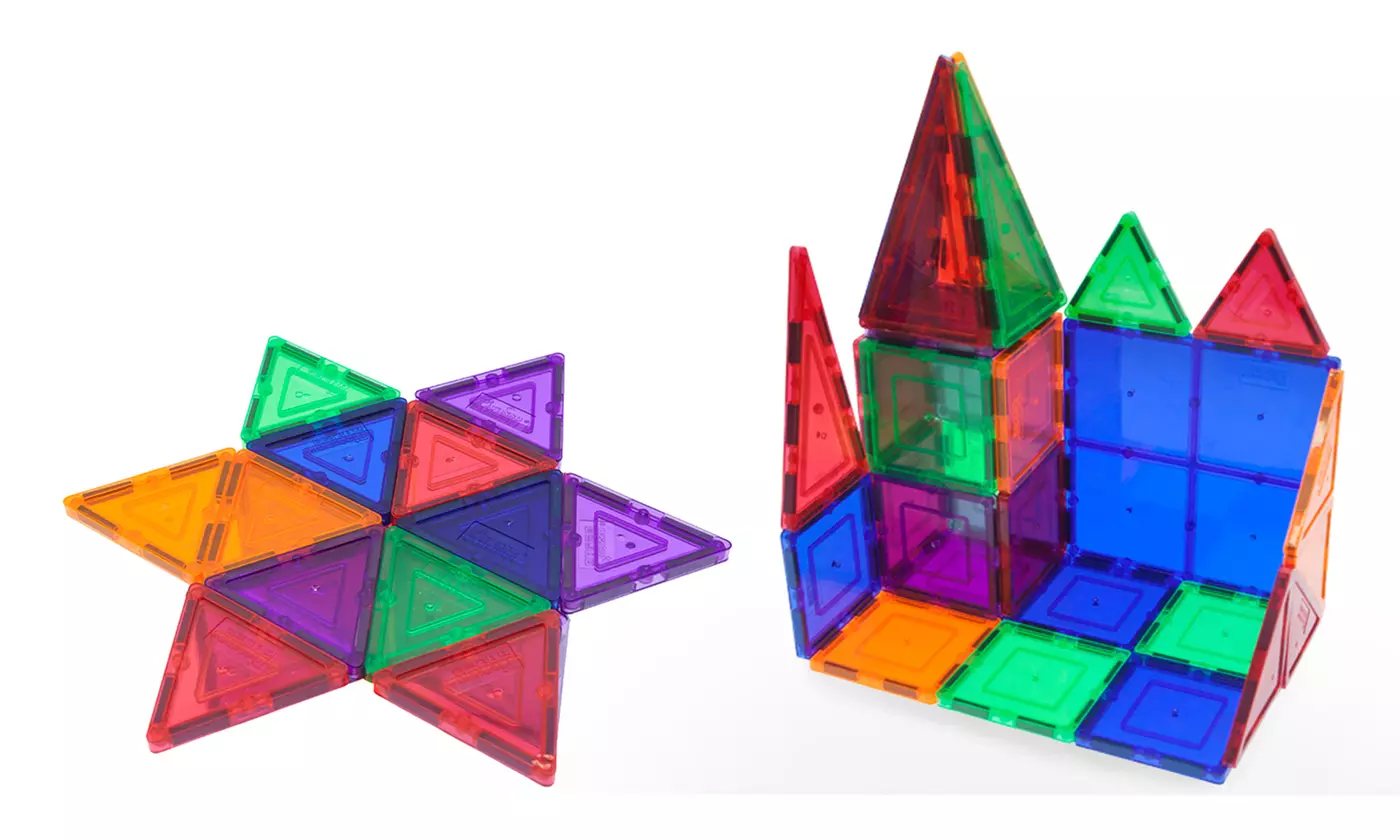 PicassoTiles 3D Magnetic Building Block Set (60- or 100-Piece) - Second Medium