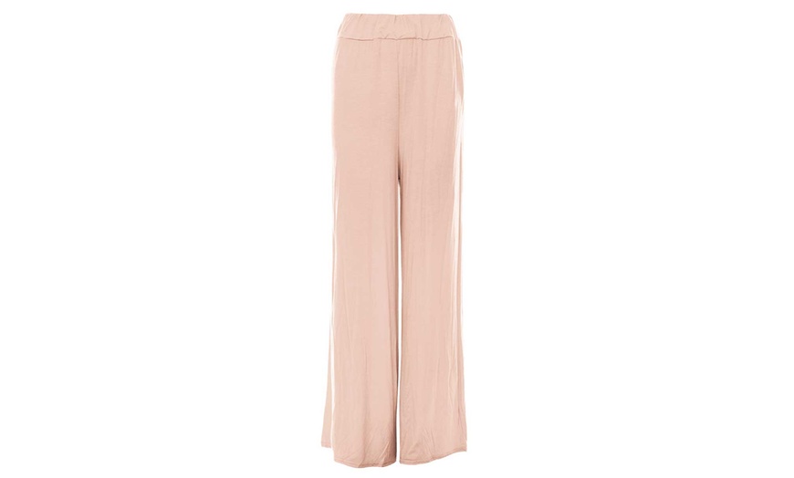 Image 6: Wide Leg Jersey Trousers