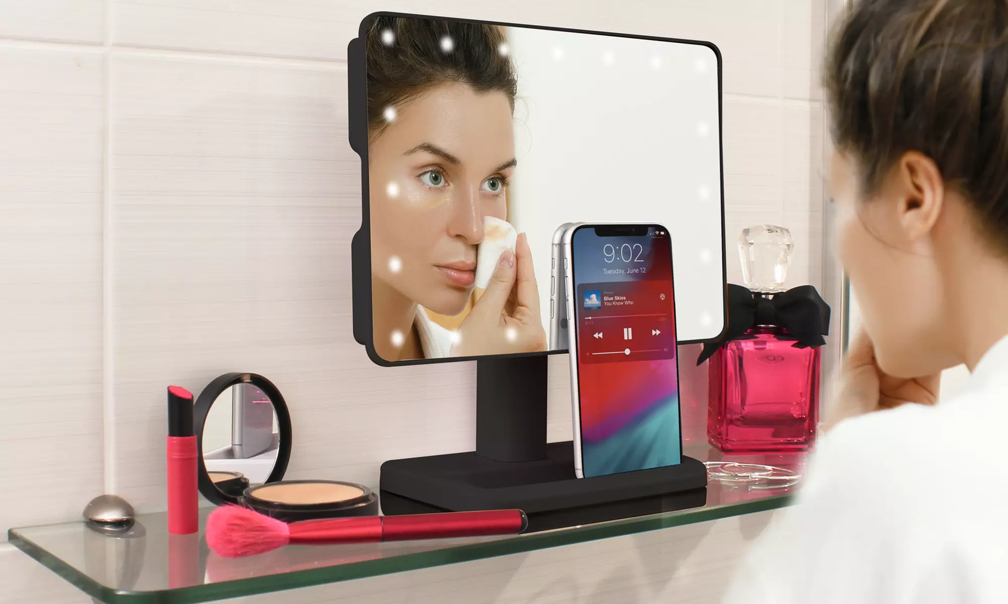 Aduro U-Reflect Vanity Mirror with Built-in Wireless Speaker - Primary Image