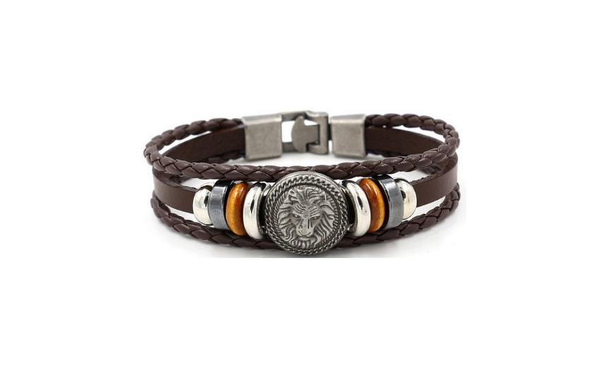 Image 7: Bracelet homme en simili cuir