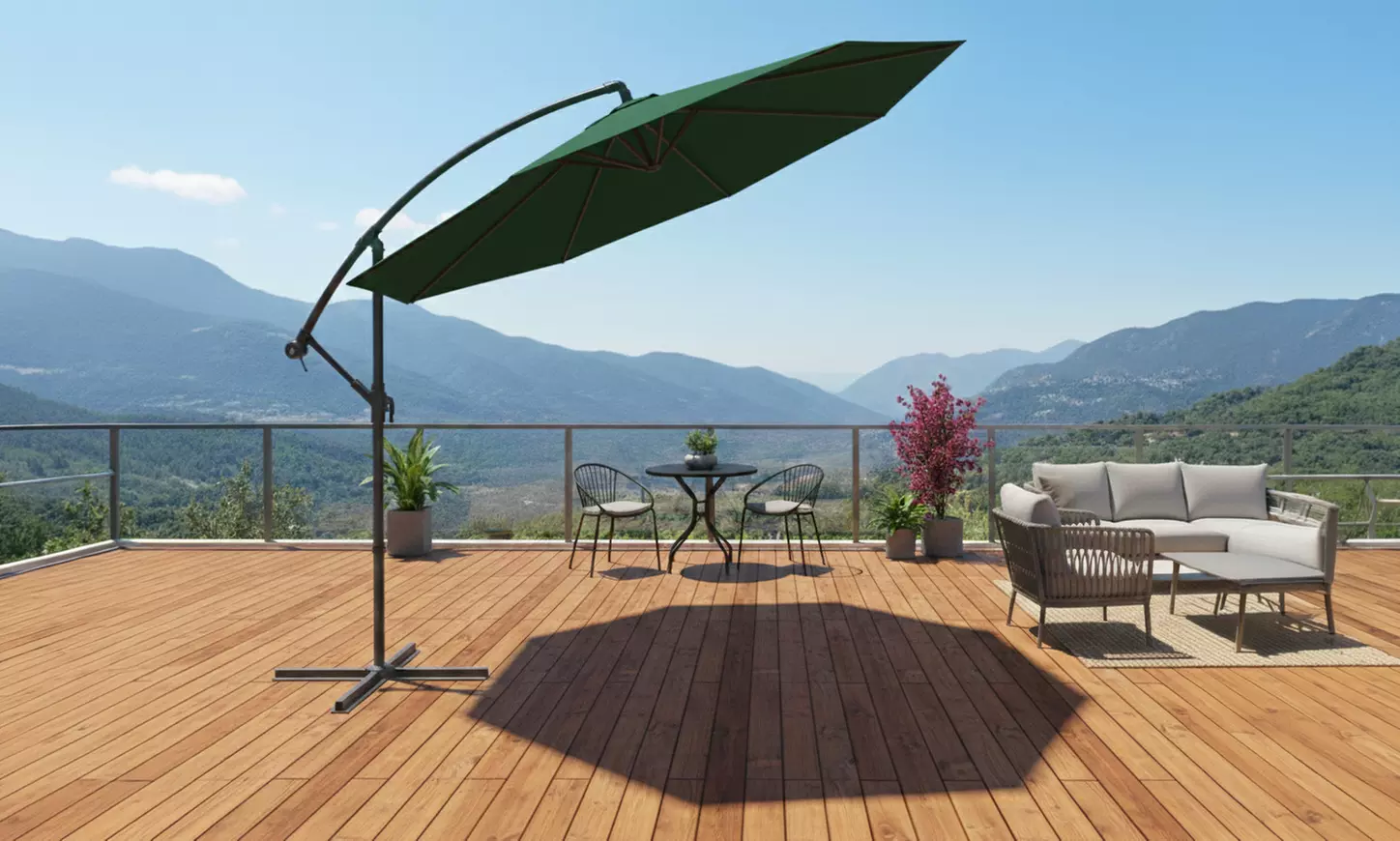 Ombrellone da giardino di 3 m, disponibile in 4 colori