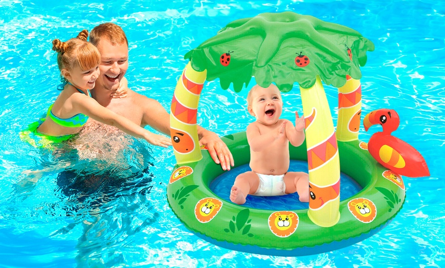 Image 1: Piscina infantil con sombrilla