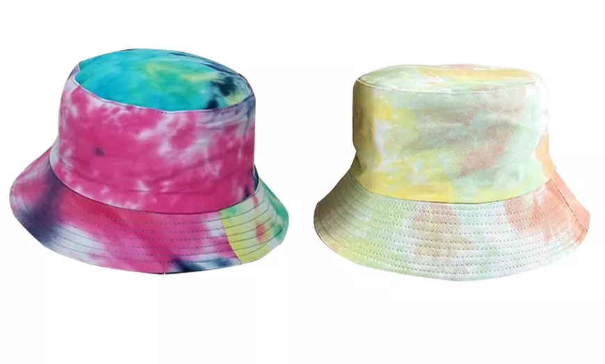Image 8: Tie-Dye Reversible Bucket Hat