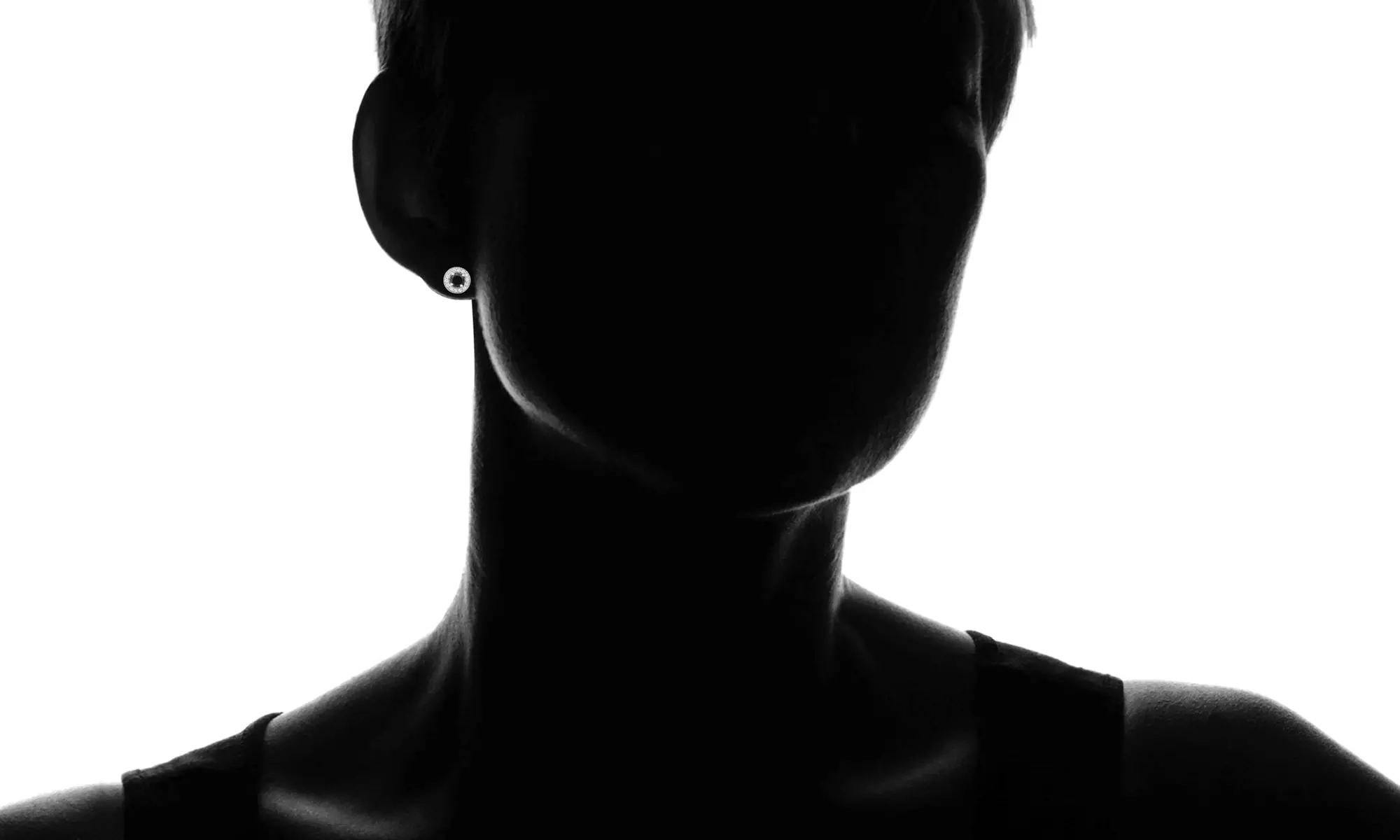 1.00–2.00 CTW Black Diamond Halo Stud Earrings in Sterling Silver - Second Medium