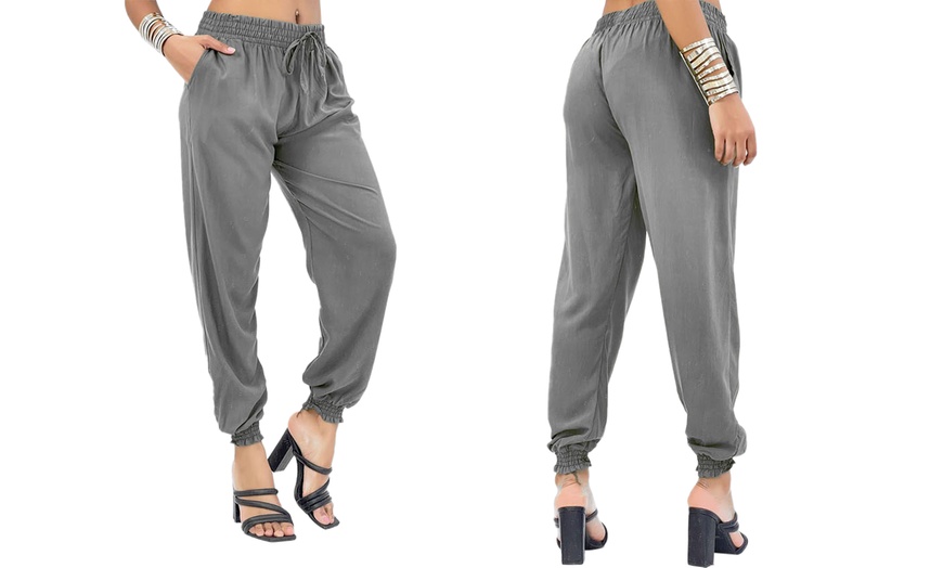 Image 13: Tapered Cuffed Baggy Trousers