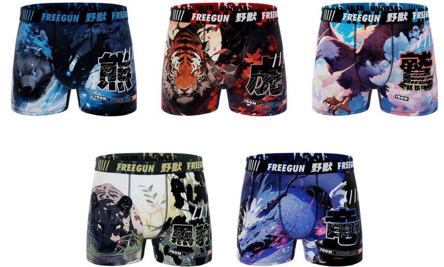 Image 12: Lot de 3, 4 ou 5 boxers pour homme en microfibre Freegun