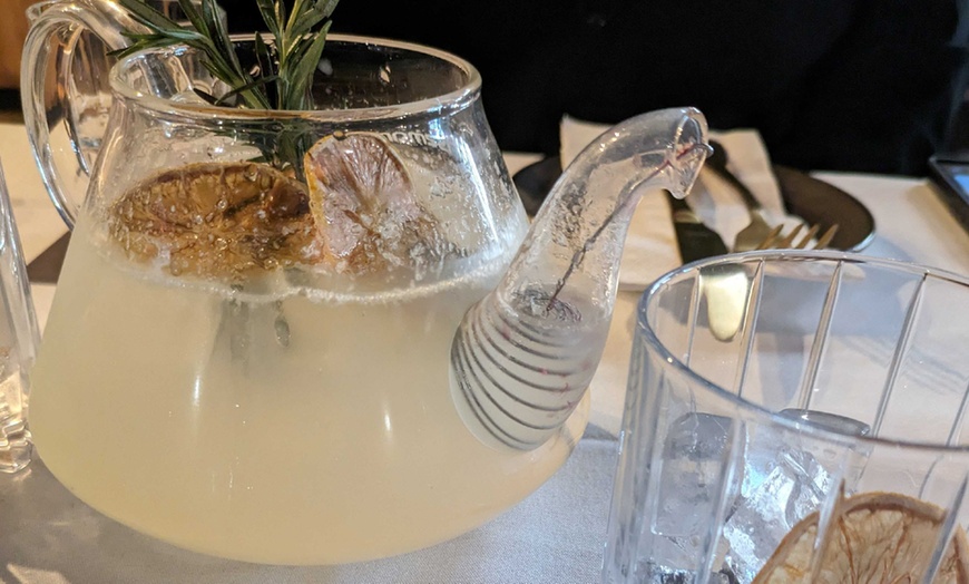 Image 3: British-inspired High Tea & Gin Cocktails Served in Glass Teapots