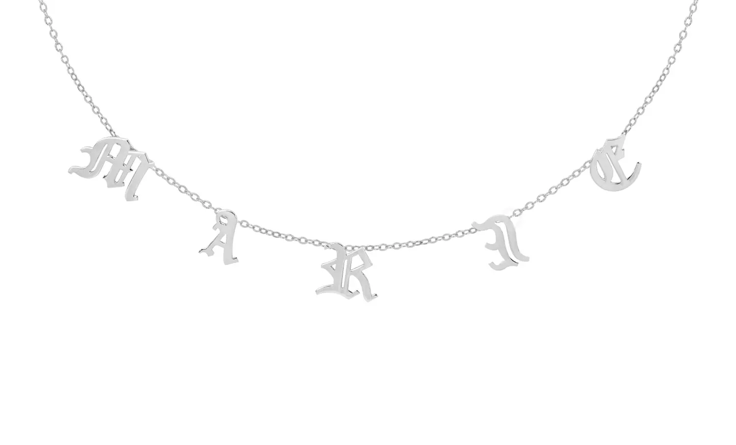 Custom Old English Name Choker from MonogramHub (Up to 92% Off). Four Options Available. - Second Medium