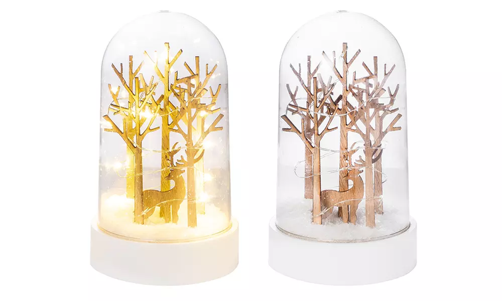 One or Two Glass Dome LED Christmas Lights - Second Medium