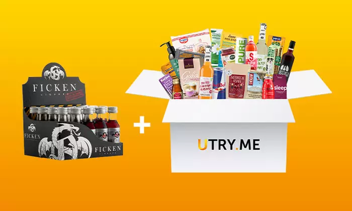 Supermarkt-Produkte-Box bei UTRY.ME + 20x Fläschchen (je 0,02 l) Party-Schnaps (bis zu 39,98€/l) (39% sparen*) - Primary Image