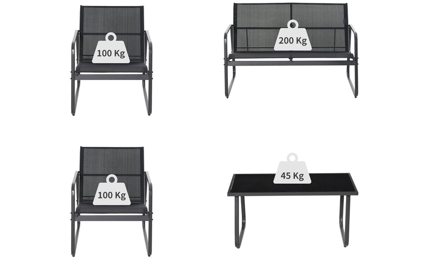 Image 16: Set de muebles de jardín con mesa de vidrio templado de Frankystar