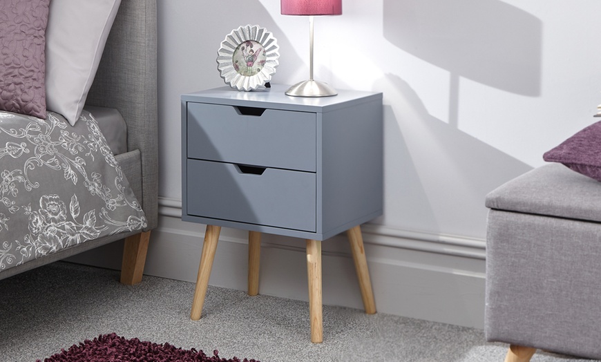 Image 1: Skandi Pop Bedside Table