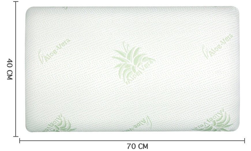 Image 3: Coppia guanciali memory foam aloe vera