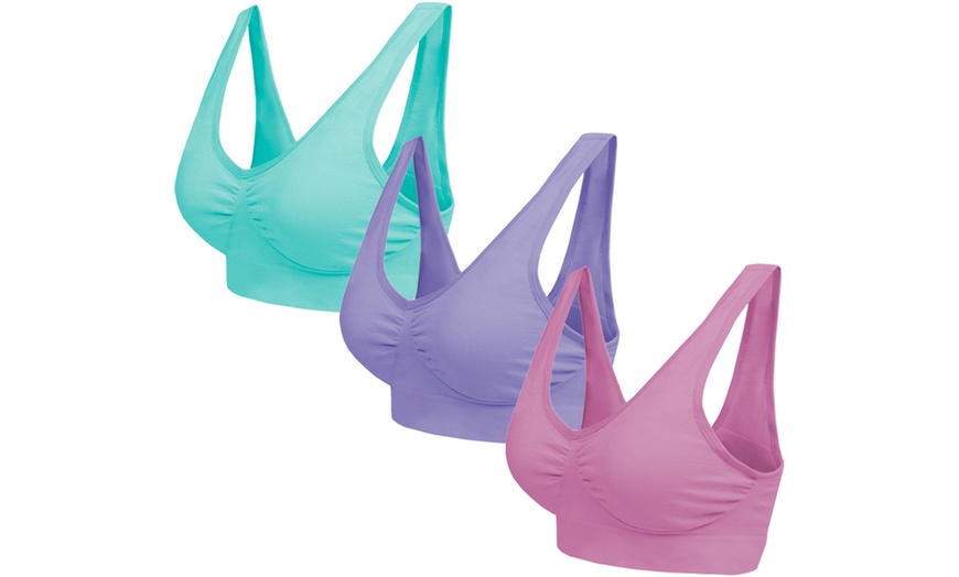 Image 6: 3-, 6- or 9-Pack Blu Apparel Seamless Comfort Bras