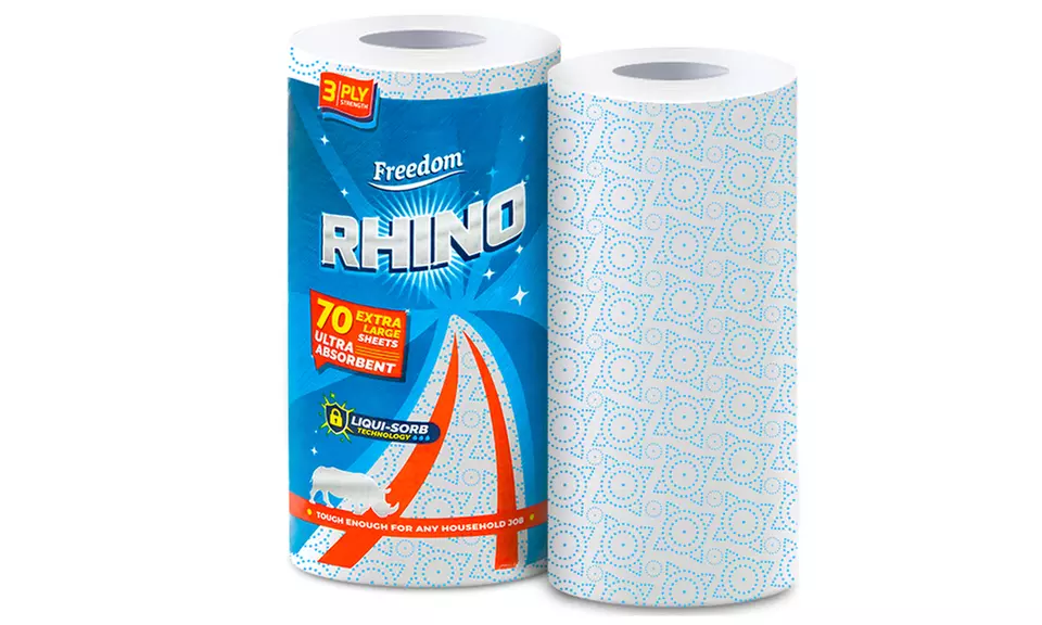 12 rouleaux de 70 papiers essuie pour cuisine de luxe Rhino - Primary Image