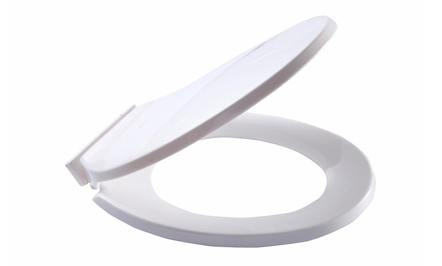 Image 3: White Soft Close Toilet Seat