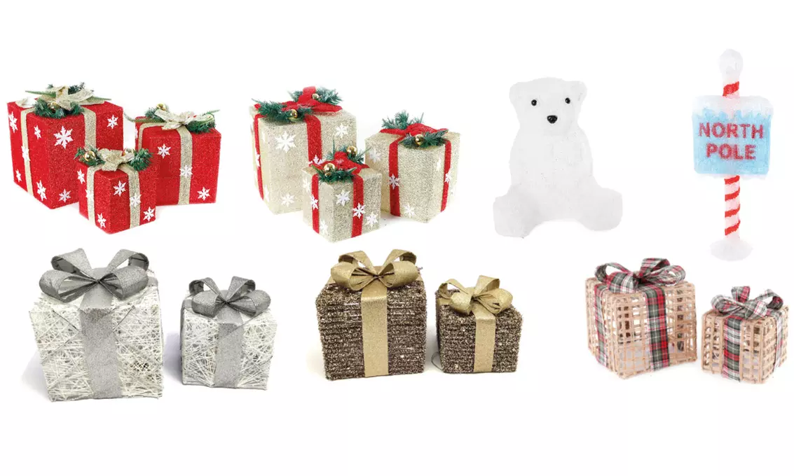 Decorazioni Natalizie luminose da mettere sotto l'albero, Natale, led