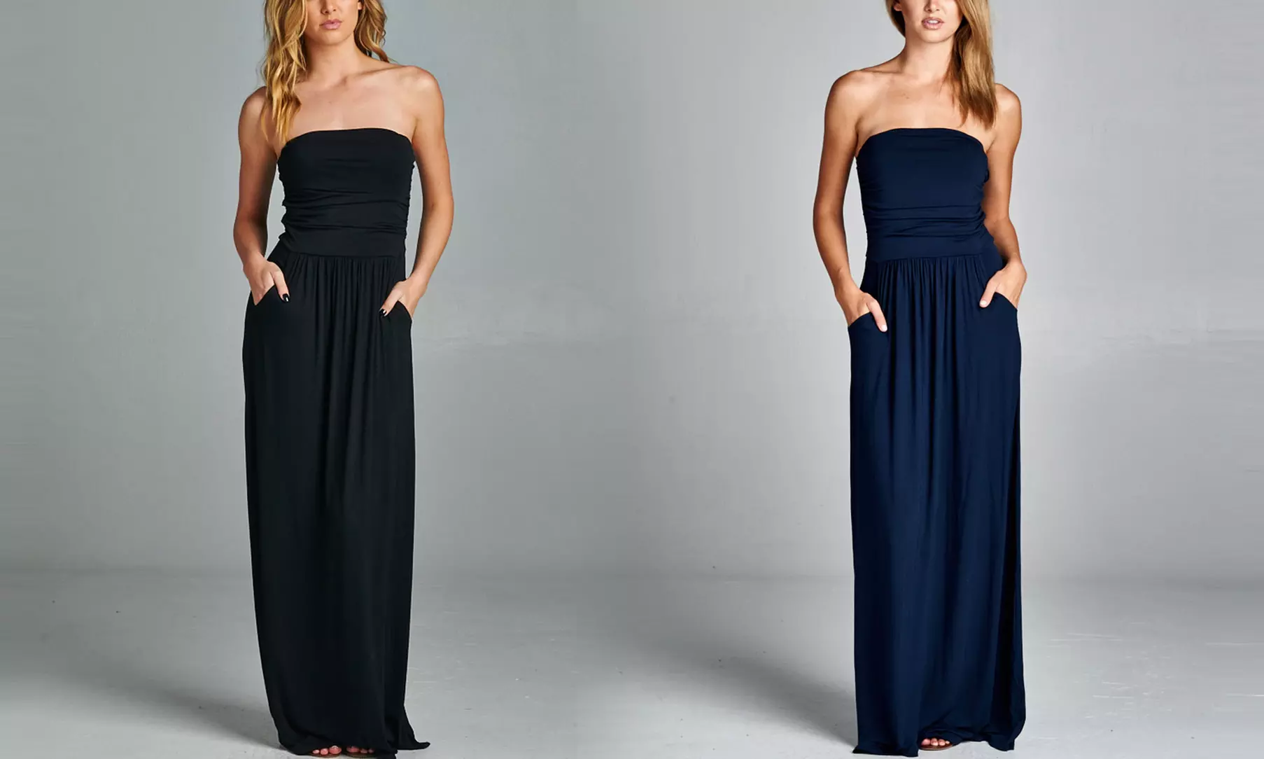 Women's Strapless Maxi Dress - Primary Image