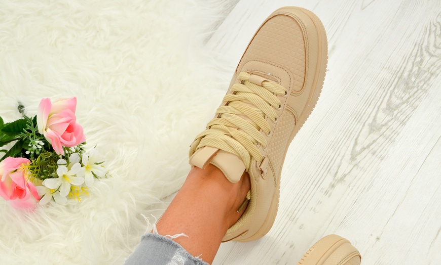 Image 16: Women's Lace-Up Sneakers