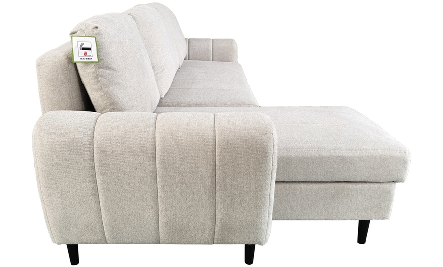 Image 2: DS Living Sienna 3 Seater Corner Sofa Bed with Storage