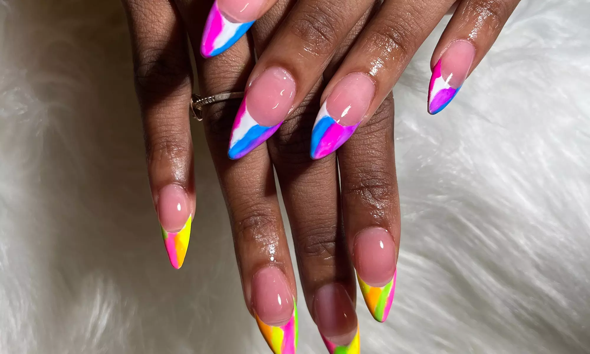 Gel X Nails In Medium Or Long Length + Solid Color/Gel Polish Included