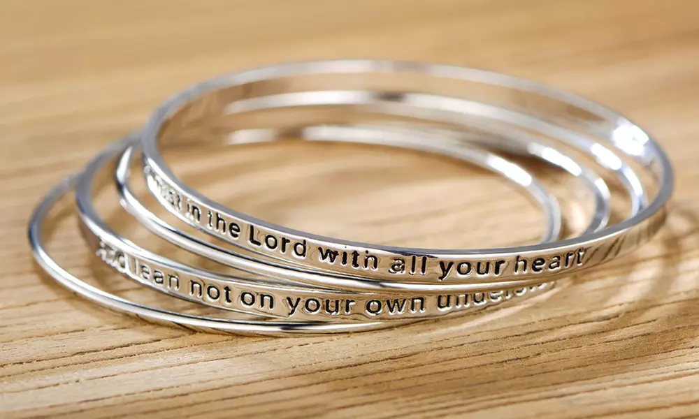 Sevil "Trust in the Lord" Bangle Set (4-Piece) - Primary Image