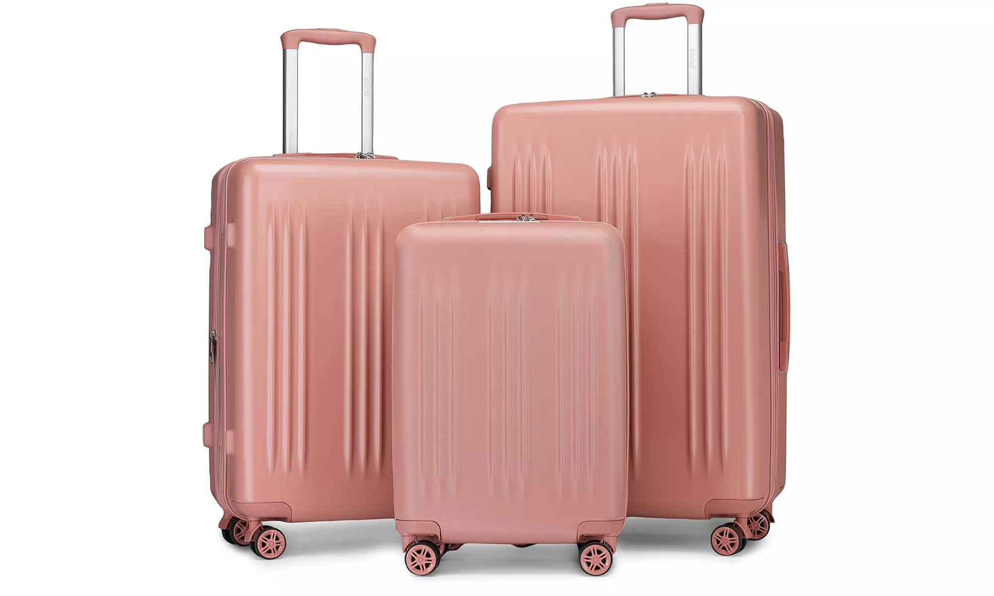 KONO One or Three Piece Four Wheels Hard Shell Suitcases