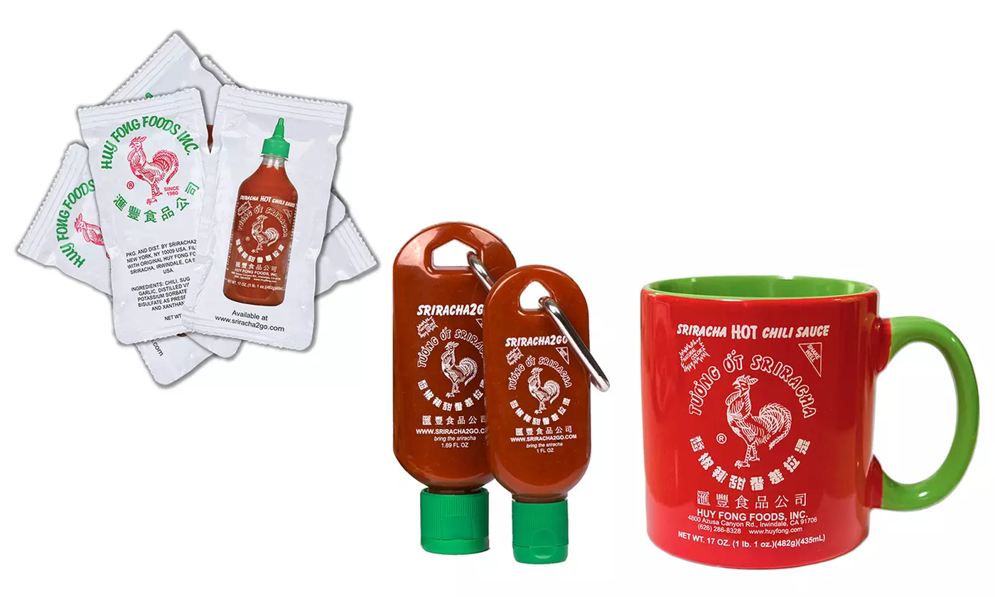 Sriracha2Go Keychains and Mug - Primary Image