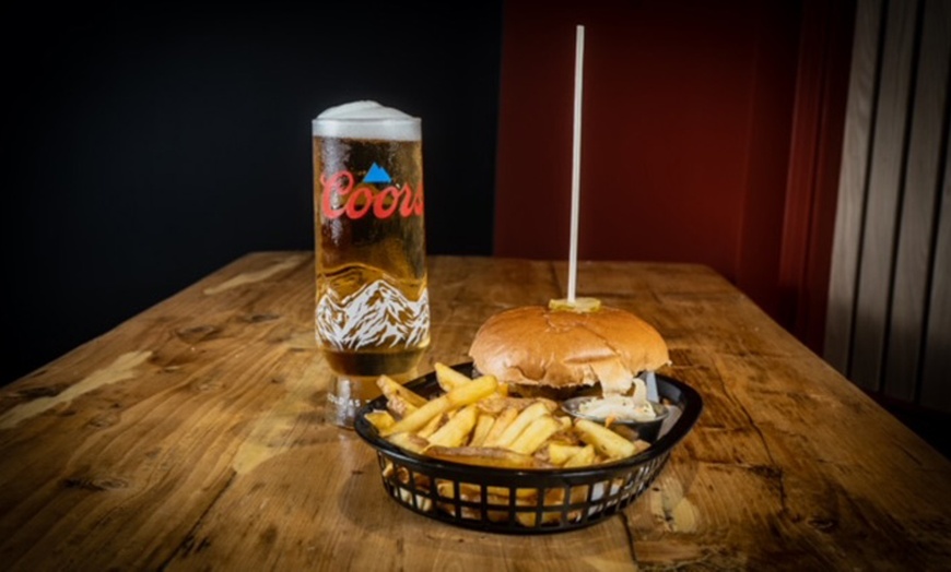 Image 1: Treat Yourself with a Burger, Chips, and Drink Deal for Upto Four!