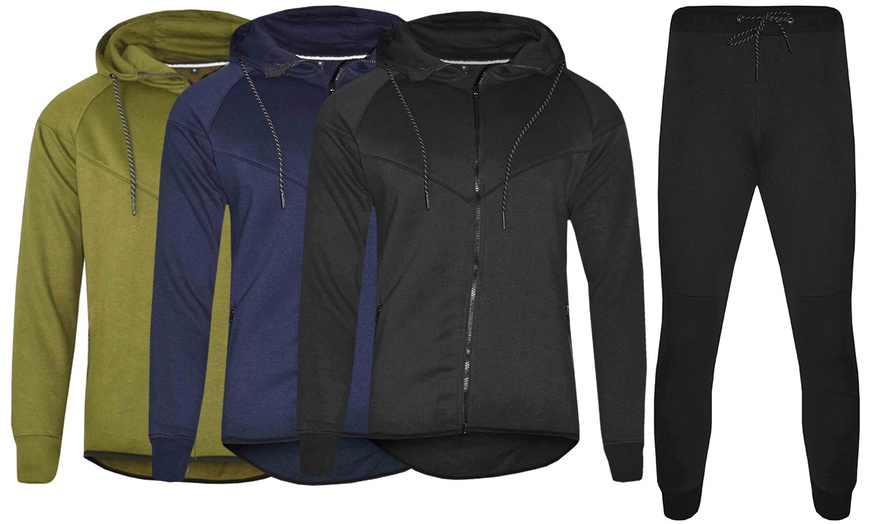 Up To 57% Off Men's Diagonal Stitching Tracksuit | Groupon