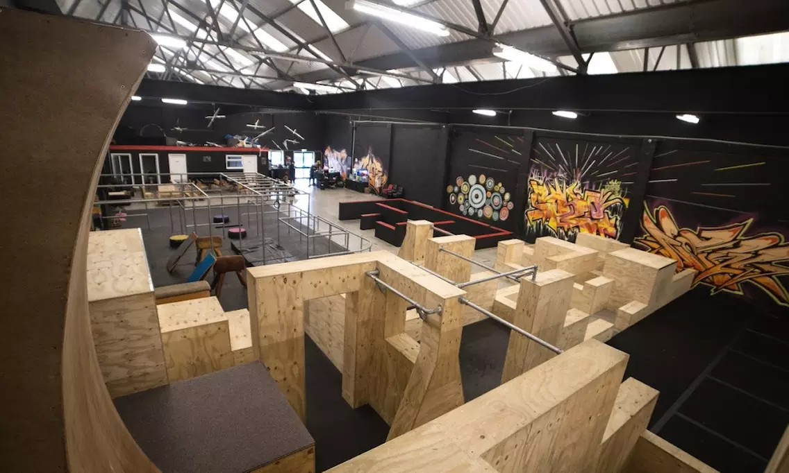 60 or 120-Minute Indoor Parkour Experience - Open Session at Fluidity Freerun Academy (Up to 50% Off) - Primary Image
