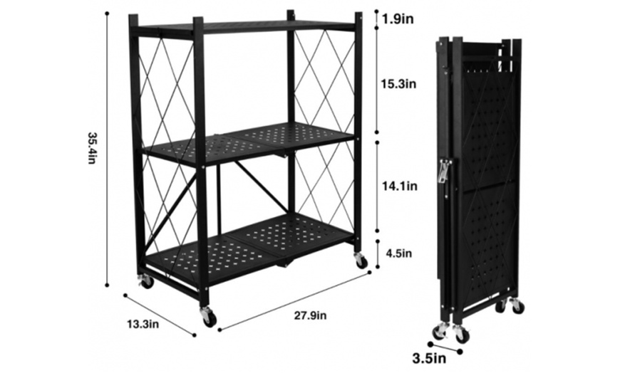 Image 5: Shelving Storage Unit with Wheels
