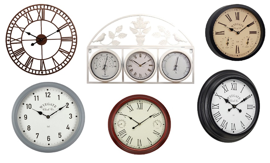 Image 1: Outdoor Garden Clocks